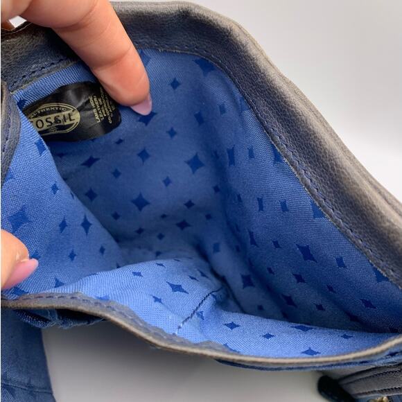 Vintage Fossil Gray Blue Wallet - Picture 9 of 12